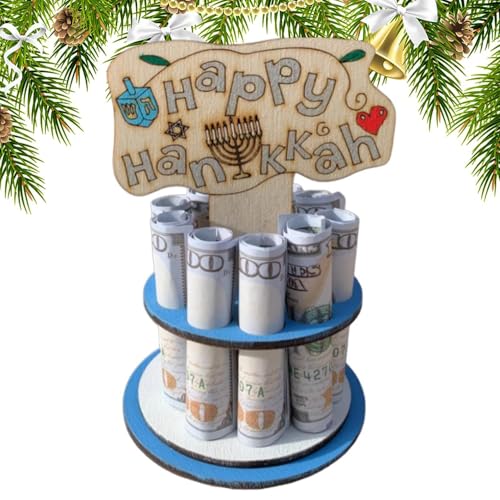 Geldklammer-Halter, Weihnachts-Clip, Holzmaterial, Geldaufbewahrungsklammer für Schlafzimmer, Weihnachtsfeier, Wohnzimmer, Arbeitszimmer, 17,8 x 8 x 8 cm, mehrfarbig, A, Unisex von Generisch