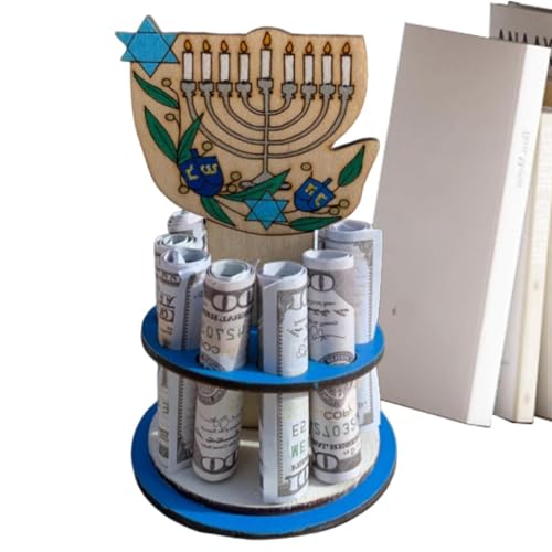 Geldklammer-Halter, Weihnachts-Clip, Holzmaterial, Geldaufbewahrungsklammer für Schlafzimmer, Weihnachtsfeier, Wohnzimmer, Arbeitszimmer, 17,8 x 8 x 8 cm, mehrfarbig, B, Unisex von Generisch