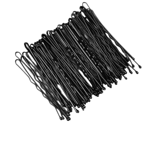 Generic 50 Stück dicke, gerade Haarspangen, Haarklammern, Brautschmuck, Gabel, Haar-Accessoires (schwarz, 50 Stück - 5,5 cm) von Generisch