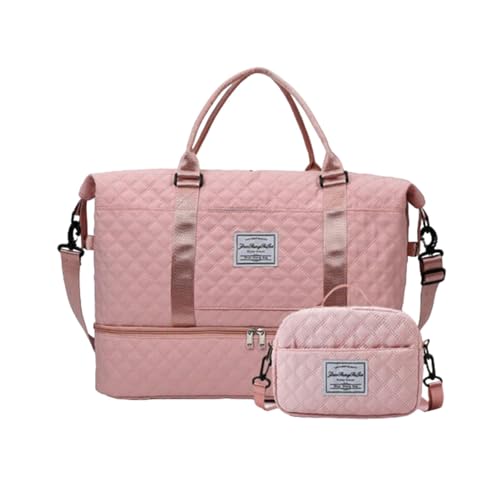 Generic Turnbeutel mit Schuhfach | On Weekender Bag - Mehrzweck-Turnbeutel mit Schuhfach, strapazierfähiger Turnbeutel Trocken- und Nasstrennung für Flugzeug, rose, Refer to description, Unisex von Generisch