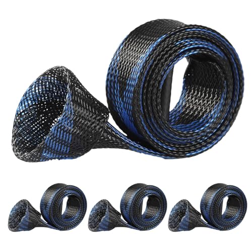 Generico Abdeckung für Spinnruten, robuster Schutz für Netzrohre | Anti-Verhedderungssocke, Organizer für die Ausrüstung, Rutenschutz, Blau/schwarz, riferimento alla descrizione, Verweis auf die von Generisch
