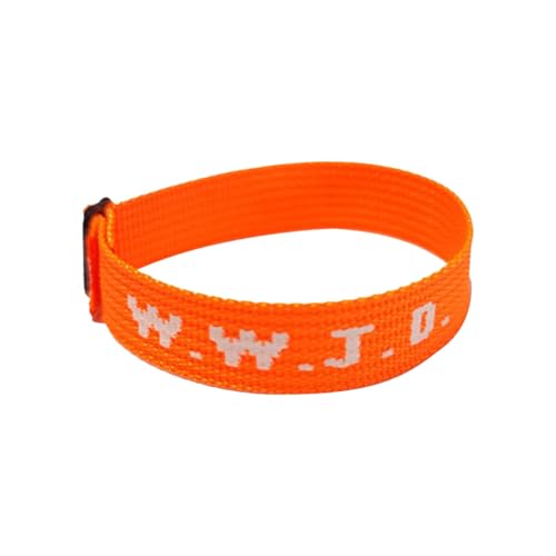 Generico Armband Silber Gravur W.W.J.D. Monogram Print Wrist Strap Webbing Uni Bracelet Adjustable Bracelet Armreifen Armee, Taglia unica, Nylon, Ohne Stein Generico Armband Silber Gravur W.W.J.D. Monogram Print Wrist Strap Webbing Uni Bracelet Adjustable Bracelet Armreifen Armee, Taglia unica, Nylon, Ohne Stein von Generisch