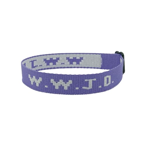 Generico Armband Silber Gravur W.W.J.D. Monogram Print Wrist Strap Webbing Uni Bracelet Adjustable Bracelet Armreifen Armee, Taglia unica, Nylon, Ohne Stein Generico Armband Silber Gravur W.W.J.D. Monogram Print Wrist Strap Webbing Uni Bracelet Adjustable Bracelet Armreifen Armee, Taglia unica, Nylon, Ohne Stein von Generisch
