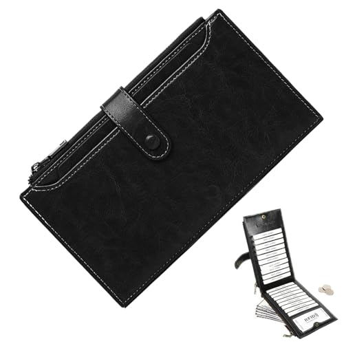 Generico Credit Card Holder | Retro Purse Wallet | Large Capacity Wallet, Women s Card Holder Business Card Wallet Cell Phone Wallet Photograph Wallet Case Business Card Case Large Wallet for Cards, von Generisch