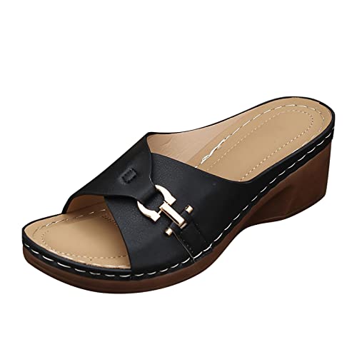 Generico Damen-Hausschuhe mit Keilabsatz und Plateau Elegante Sandalen Strand Espadrilles Sommer Slippers Open Toe rutschfeste Sohle mit niedrigem Absatz Pool Plateau Niedrige Sandalen Damen mit hohem Generico Damen-Hausschuhe mit Keilabsatz und Plateau Elegante Sandalen Strand Espadrilles Sommer Slippers Open Toe rutschfeste Sohle mit niedrigem Absatz Pool Plateau Niedrige Sandalen Damen mit hohem von Generisch