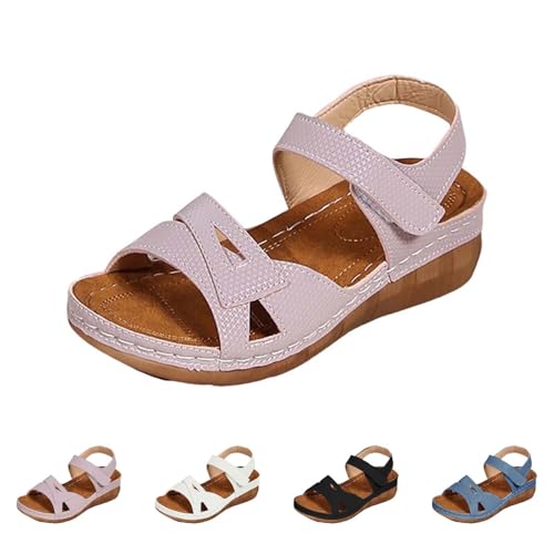 Generico Damen-Sandalen Orthopädisch Elegant Angebot Offene Zehe Keilabsatz Sandalen Obermaterial aus Leder Mode Schuhe Gehen Trekking Platform Slippers Unterstützung Bogen Strand Pool Meer, Rosa, 38 Generico Damen-Sandalen Orthopädisch Elegant Angebot Offene Zehe Keilabsatz Sandalen Obermaterial aus Leder Mode Schuhe Gehen Trekking Platform Slippers Unterstützung Bogen Strand Pool Meer, Rosa, 38 von Generisch