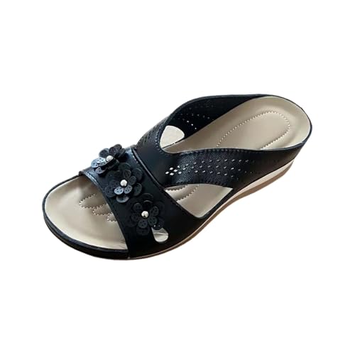 Generico Damen-Sandalen Orthopädische Mode Angebot Sandalen Open Toe Unterstützung Bogen Sandale mit Keilabsatz Casual Shoes Leichte Trekking Schuhe Obermaterial Leder Strand Pool Offen Meer, Schwarz Generico Damen-Sandalen Orthopädische Mode Angebot Sandalen Open Toe Unterstützung Bogen Sandale mit Keilabsatz Casual Shoes Leichte Trekking Schuhe Obermaterial Leder Strand Pool Offen Meer, Schwarz von Generisch