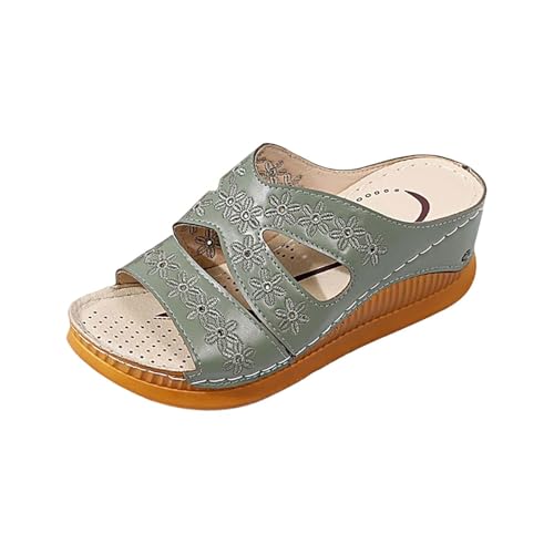 Generico Damen-Sandalen Orthopädische Mode Hausschuhe Open Toe Hausschuhe Rutschfeste Gummi Sohlen Sandalen Obermaterial aus weichem Leder Wanderschuhe Leichte Schuhe Unterstützung Duschbogen Bad Generico Damen-Sandalen Orthopädische Mode Hausschuhe Open Toe Hausschuhe Rutschfeste Gummi Sohlen Sandalen Obermaterial aus weichem Leder Wanderschuhe Leichte Schuhe Unterstützung Duschbogen Bad von Generisch