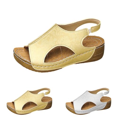 Generico Damen Sandalen Orthopädische Sommer Elegant Offene Zehe Atmungsaktiv Keilabsatz Schuhe Memory Foam Sport Waschbar Outdoor Sandalen Mode Frühling Sommer Angebot 2025, gold, 38 EU Generico Damen Sandalen Orthopädische Sommer Elegant Offene Zehe Atmungsaktiv Keilabsatz Schuhe Memory Foam Sport Waschbar Outdoor Sandalen Mode Frühling Sommer Angebot 2025, gold, 38 EU von Generisch