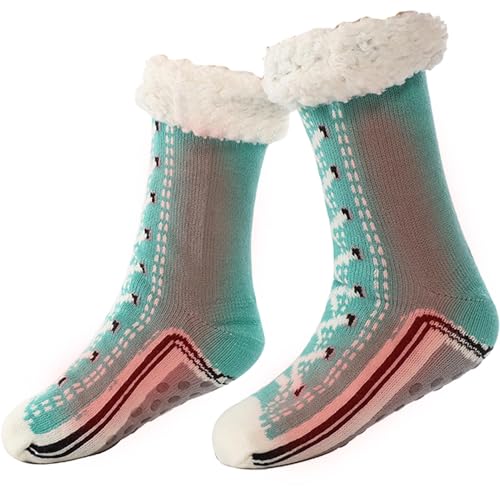 Generico Damensocken, Winterbodensocken - Weiche und weiche Hausschuhe Socken Warme Bodensocken | Rutschfeste Schneesocken Unisex Wintersocken für Damen, Lake Blue, 36 EU Generico Damensocken, Winterbodensocken - Weiche und weiche Hausschuhe Socken Warme Bodensocken | Rutschfeste Schneesocken Unisex Wintersocken für Damen, Lake Blue, 36 EU von Generisch