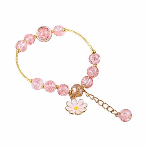 Generico Goldschmuck für Mädchen Stein Armband Strass Armbänder Bunte Schmuck Multi Perlen Stil Handgemachte Accessoires Steinperlen String Armbänder, Taglia unica, Crushed Stone, Ohne Stein von Generisch