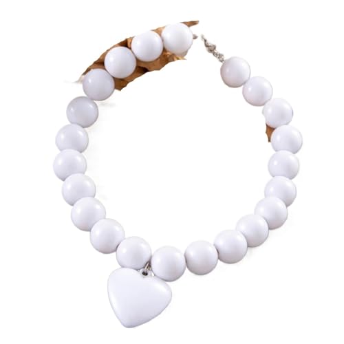 Generico Halskette mit übertriebenen runden Perlen in Herzform, Einheitsgröße von Generisch