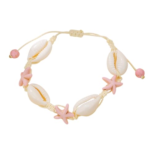 Generico Knöchelarmbänder für Damen – Minimaler Charme, geflochtene Strandkette | Stil-Schmuck-Set, riferimento alla descrizione, Muschel, Siehe Beschreibung von Generisch