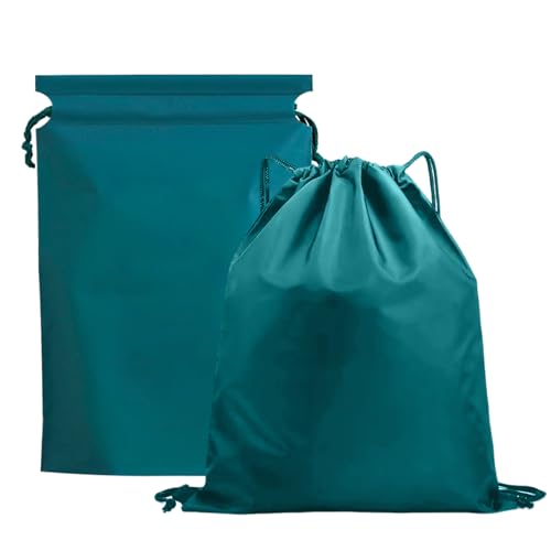 Generico Kordelzugtasche für Herren – 2 Stück Rucksäcke mit Kordelzug, Staubbeutel für Reisen für Fitnessstudio Camping Pool Snacks Training Badezimmer Badeanzüge von Generisch
