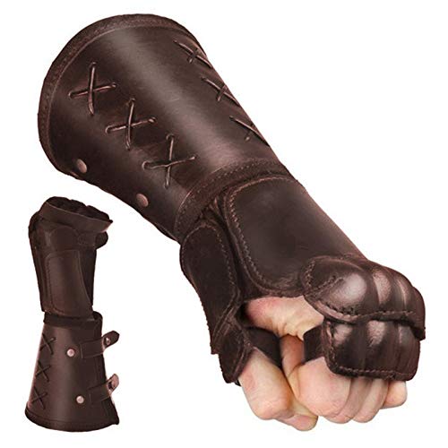 Generico Mittelalterliche Handschuhe – Entzückender Ritterhandschuh | 1 Paar mittelalterliche Retroarmbänder | robuste Batmannhandschuhe | Kostüm Cosplay Wikinger für den Außenbereich und Generico Mittelalterliche Handschuhe – Entzückender Ritterhandschuh | 1 Paar mittelalterliche Retroarmbänder | robuste Batmannhandschuhe | Kostüm Cosplay Wikinger für den Außenbereich und von Generisch