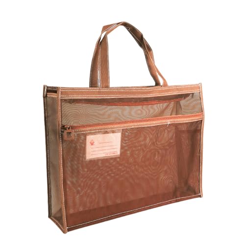 Generico Netz-Netztasche – Netz-Reißverschlusstasche mit wasserdichtem Kunststoffgewebe | Kleine Kordeltaschen zur Aufbewahrung, Khaki, 17.13x13.11x4.45 pollici, Siehe Beschreibung von Generisch