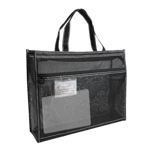 Generico Netz-Netztasche – Netz-Reißverschlusstasche mit wasserdichtem Kunststoffgewebe | Kleine Kordeltaschen zur Aufbewahrung, Schwarz , 17.13x13.11x4.45 pollici, Siehe Beschreibung von Generisch