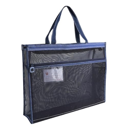 Generico Netz-Netztasche – Netz-Reißverschlusstasche mit wasserdichtem Kunststoffgewebe | Kleine Kordeltaschen zur Aufbewahrung, blau, 17.13x13.11x4.45 pollici, Siehe Beschreibung von Generisch