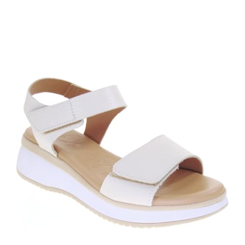 Generico OH MY Sandals 5411 Sportsandalen für Damen, Leder, Keilabsatz, 4 cm, Gummisohle, Eis, 39 EU von Generisch