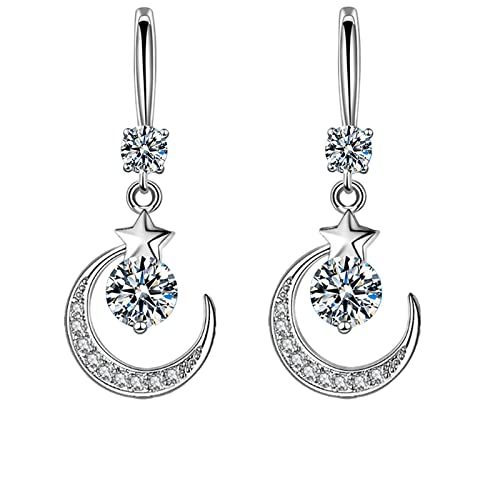 Generico Ohrringe Design Ohrringe Moon Kreative Diamant Ohrringe Verkauf Temperament Ohrringe Schmuck für Mädchen, Einheitsgröße, Kein Edelstein Generico Ohrringe Design Ohrringe Moon Kreative Diamant Ohrringe Verkauf Temperament Ohrringe Schmuck für Mädchen, Einheitsgröße, Kein Edelstein von Generisch