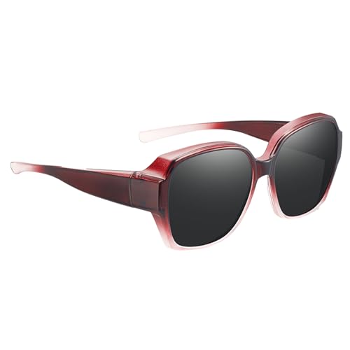 Generico Polarised Eyewear - Polarized Fit Over Sunglasses | Adjustable Wrap-Around Eyewear | UV Protection Oversized Fitover Glasses for Driving & Biking | Lightweight Sport Shades for Outdoor Use von Generisch