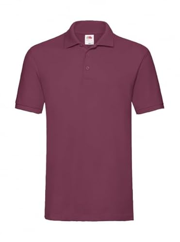 Generico Premium Poloshirt 100% Baumwolle Herren Kurzarm 63-218-0, bordeaux, XXL von Generisch