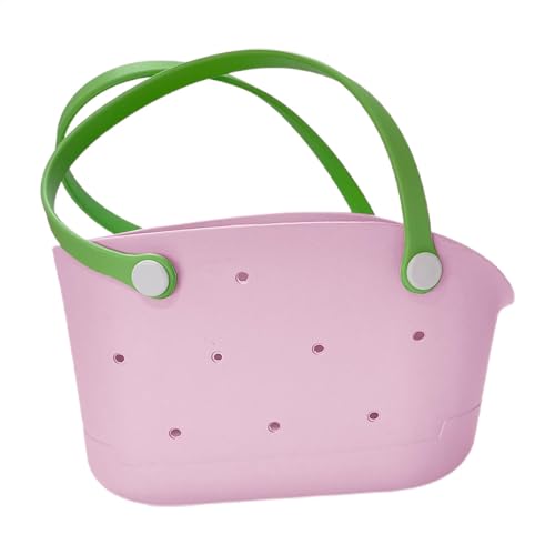 Generico Strandtasche aus Gummi - Reisetasche Tote | Reisegepäck für Mode wasserdicht kleine Gummibeutel Boden-waschbar EVA für Männer Frauen im Freien Pool Boot, Pink, riferimento alla von Generisch