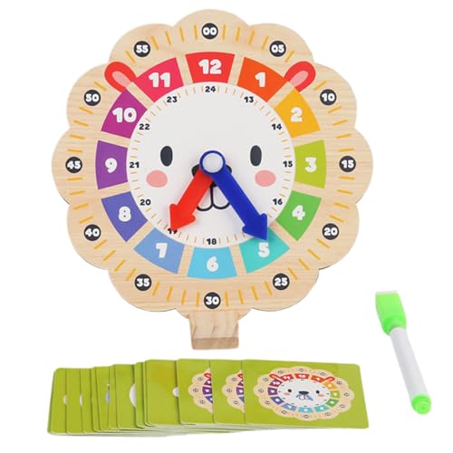 Generico Teaching Time Clock for Kids,Multipurpose Teaching Clock Color Sorting Clock | Kindergarten Toy Cute Toddler Educational Toys for Kids Over 3 Years Old, mehrfarbig, single attribute, Siehe von Generisch