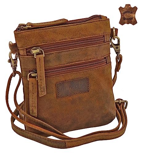 Generisch + Herren Damen Tasche Umhängetasche Crossbag Handytasche ECHTES RINDLEDER! S20 von Generisch