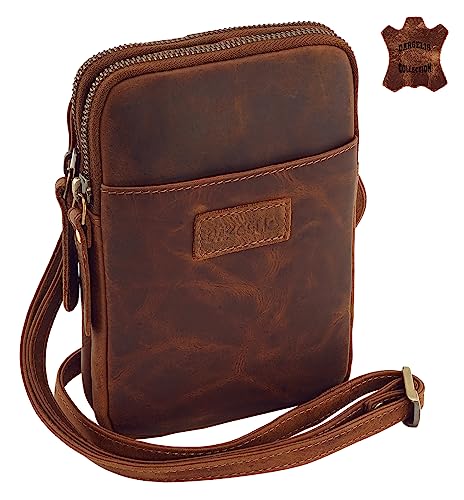 Generisch + Herren Damen Tasche Umhängetasche Crossbag Handytasche ECHTES RINDLEDER! S8 von Generisch