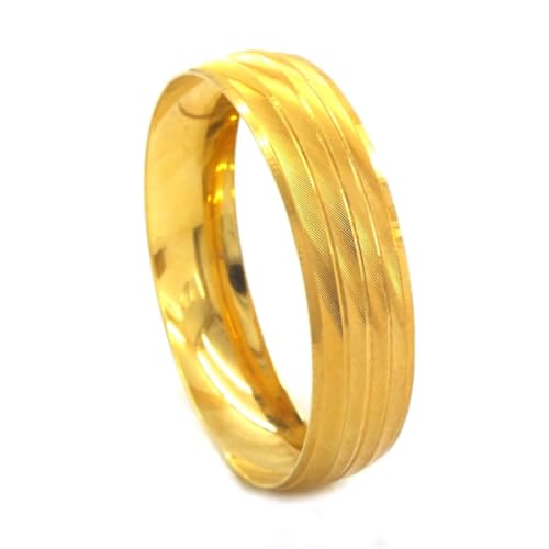 Generisch 1,5cm 4 cizgili Bilezik Armreifen üclü Gold Armreif 22 Karat Vergoldet Altin Bileklik Kuyumcu (6,4 (S)) von Generisch