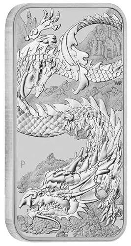Generisch 1 Oz Silbermünze Australien - Rectangular Drache 1 Unze Silber 2023 Münze silber von Generisch