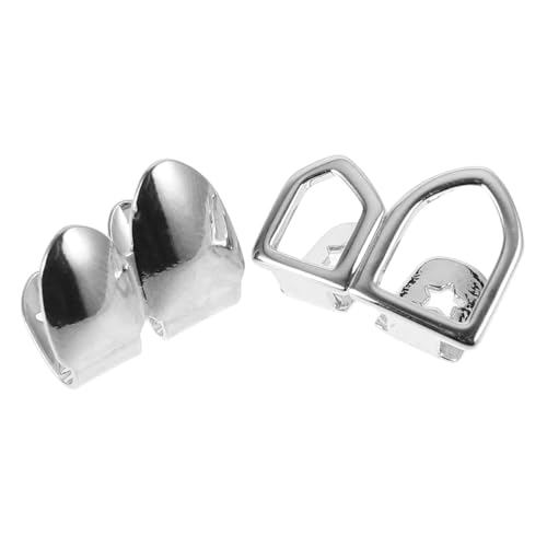 Generisch 1 Paar Hip Hop Glänzend Cosplay Grill Zähne Zahnschmuck Für Damen Metall Zahngrill Kostüm Zahngrills Für Ihre Zähne Für Erwachsene Cosplay Grill Hip Hop Stil von Generisch