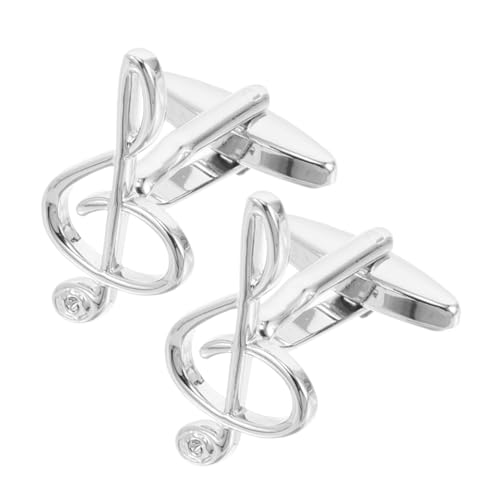 Generisch 1 Paar Musiknote Manschettenknöpfe für Herren Cufflinks Hochwertigem Metall für Hochzeiten Geschäft Formelle Anlässe Stilvolles Zubehör für Musikliebhaber Kreative von Generisch