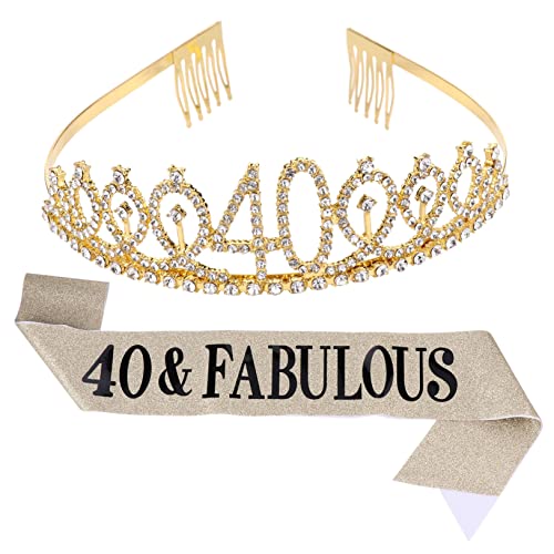 Generisch Glamorous Geburtstag Party Schärpe Kristall Haar Kamm Set Krone für Party Etikette Gürtel von Generisch