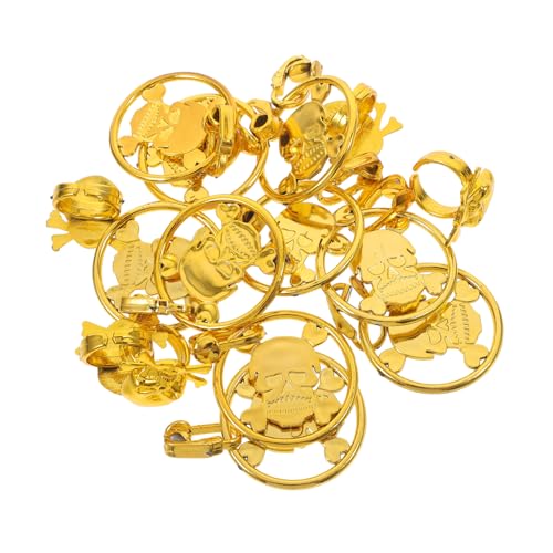 Generisch 1 Satz Piraten Skelett Ohrstecker und Ringe Teiliges Kostümzubehör für Halloween für Partys Maskeraden und Karneval mit Schaurigem Flair für Unvergessliche Auftritte von Generisch