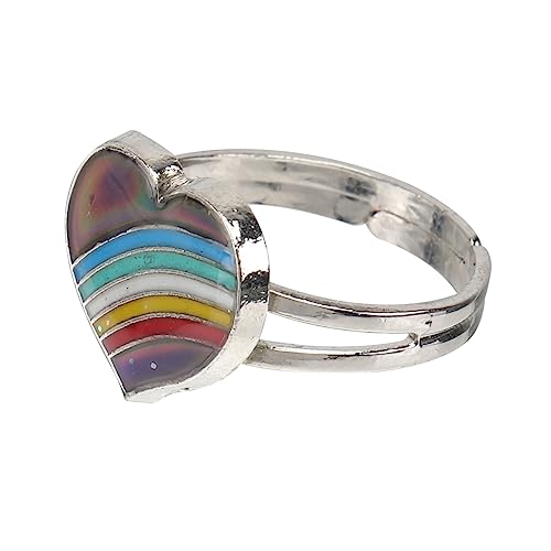 Generisch 1 Stück Einstellbarer Farbwechsel Fingerring für Damen Kreativer Ring Modischer Schmuck für Anlässe Wie Weihnachten Geburtstage und Partys Langlebig und von Generisch