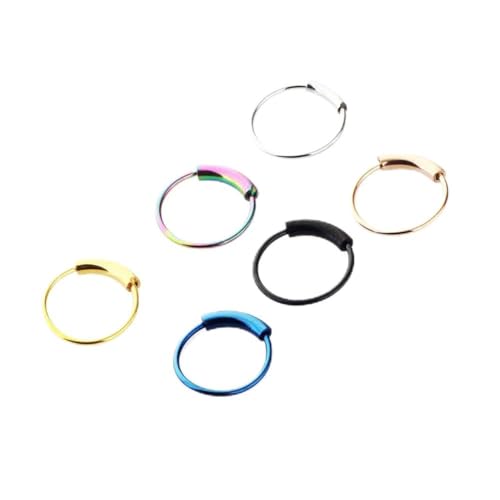Generisch 1 Stück Nasenring Clips 6/8/10mm Septum Ring Hoop Knorpel Tragus Helix Kleine Piercing Nasenring Für Frauen Körperschmuck ZubehörNützlich und professionell von Generisch