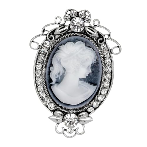 Generisch 1 Stück Vintage Brosche Harz mit Strass Antike Frauen Schmuck Brustnadel für Partys und Anlässe von Generisch