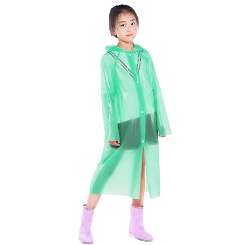 10 Stück Einweg Regenponcho Kinder Wasserdicht Hooded Regencape Kinder Regenmantel Studenten RegenschutzKinder Regenüberzug Unisex für Reise Camping zur Schule gehen von Generisch