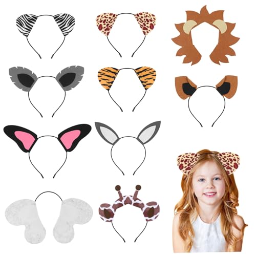 Generisch 10st Stirnband Mit Tiermotiven Welpe Häschen-tier-stirnbänder Körper Haarband Hund Zubehör Haardekoration Ohr Stirnbänder Karikatur Maske Kaninchen Kostüm Bögen Gefühlt von Generisch