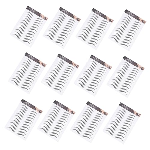 Generisch 12 Blatt Augenbrauen Tattoos Aufkleber Für Präzises Augenbrauen Make up Wiederverwendbare Formaufkleber Inklusive Augenbrauen Ruler Für Optimale Positionierung Natürlichem von Generisch