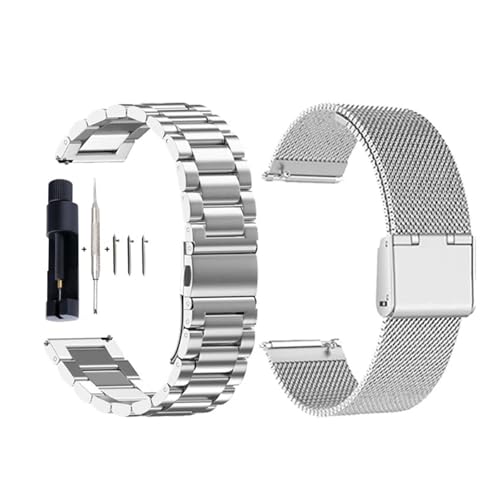 Generisch ﻿ 14 16 18 20 22 24 mm Schnellverschluss-Edelstahl- und Uhrenarmband-Ersatz for universelles wasserdichtes Uhrenarmband(2pcs-Silver,18mm) von Generisch