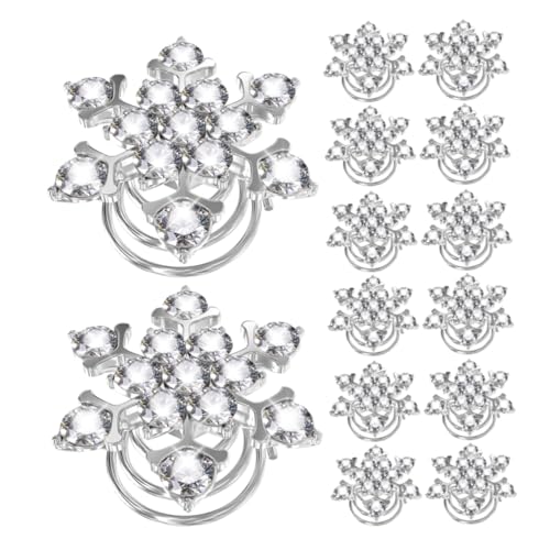 Generisch 15 Stück Strass Spiralklemme Glitzer Lampenrahmen Stieglitz Netz Futterspender Übertragungswelle Lichtfarbe Rahmen Auslöser Geflochtenes Modell Teleskopknopf Süße von Generisch