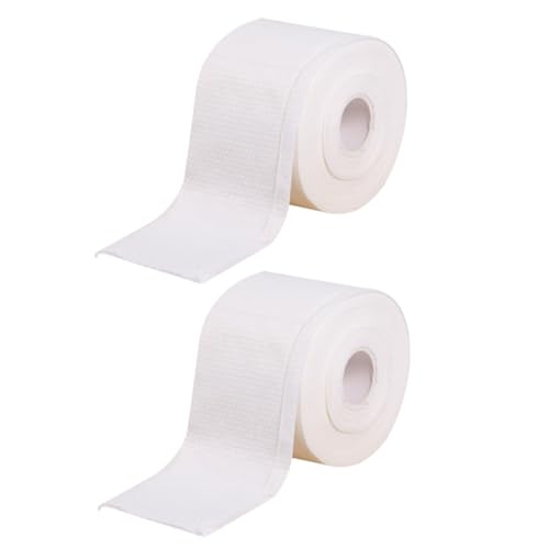 Generisch 2 Rollen Gesichtshandtuch Weiche Gesichtstücher Erfrischungstücher Pads Hautpflege Reinigungstücher Waschlappen Einfaches Make Up Entferner Tuch Make Up Tuch Weiße Baumwolle von Generisch