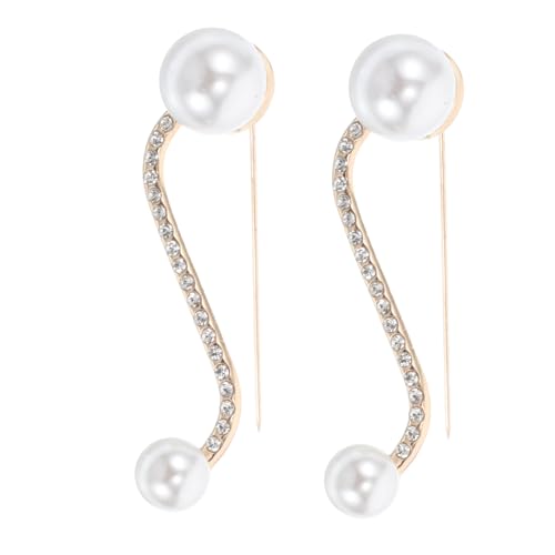 Generisch 2 STÜCK Broschennadeln mit Strasssteinen Taillenspanner für Damenkleidung Dekorative Sicherheitsnadeln für Pullover Schals und Hosen Stilvolle Pins für Individuellen Look von Generisch