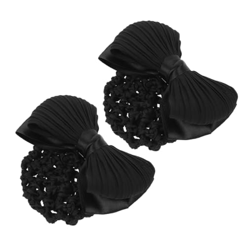 Generisch 2 Stück Haarnetz mit Schleife für Damen Dutt Haaraccessoire für Büro Ballett oder Partys Haarnetz für Einen Stilvollen Look von Generisch