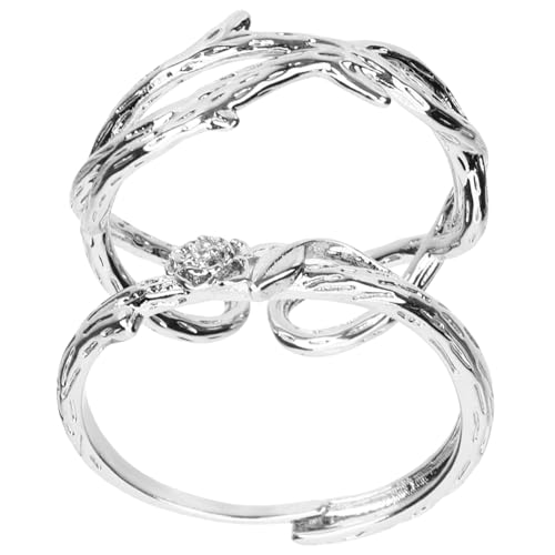 Generisch 2 Stück Verstellbare Partner Ringe Roségold Kreative Verlobungsringe für Romantisches zu Valentinstag für Damen Herren von Generisch