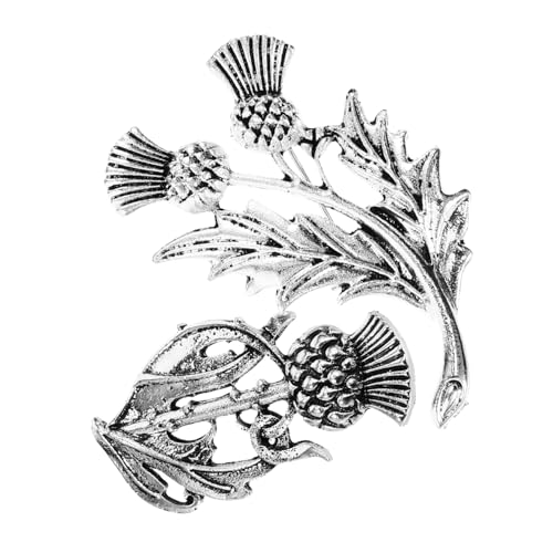 Generisch 2 Stück Vintage Teiliges Broschen Damen Schmuck Pin aus Langlebiger Legierung Schottische Geschenkidee Dekorativ für Revers Hut und Schal Elegantes Accessoire für Festliche von Generisch