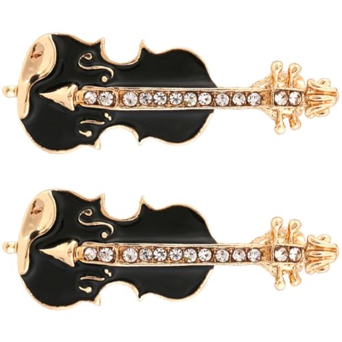 Generisch 2 Stück Violin broschen aus Langlebiger Modische Anstecknadeln für Kleidung Schals und Hüte für Partys und Festliche Anlässe Dekorativ und Farbecht von Generisch